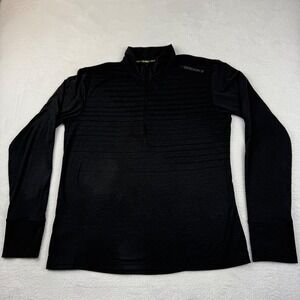 Brooks‎ Quarter Zip Pullover Mens Medium Gray Equilibrium Running Thumbhole Top